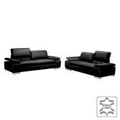 Fredriks Canapé Masca (3 places) - Noir 15 Fredriks Canapé Masca (3 places) - Noir -Meubles de salon Soldes sofa masca 3 sitzer echtleder schwarz 514074