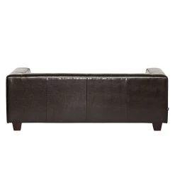 Maison Belfort Canapé Nespolo (3 places) - Cuir véritable / Cuir synthétique - Marron foncé -Meubles de salon Soldes sofa nespolo 3 sitzer bycast echtleder dunkelbraun 254155