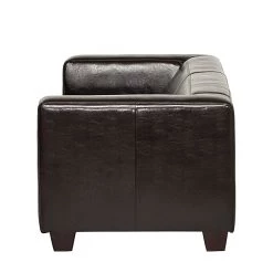 Maison Belfort Canapé Nespolo (3 places) - Cuir véritable / Cuir synthétique - Marron foncé -Meubles de salon Soldes sofa nespolo 3 sitzer bycast echtleder dunkelbraun 254177