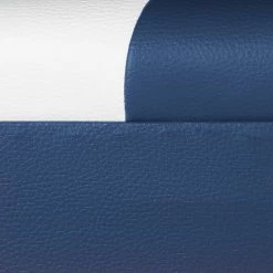 Studio Monroe Canapé Nixa (2 places) - Cuir synthétique - Blanc / Bleu foncé -Meubles de salon Soldes sofa nixa 2 sitzer kunstleder weiss dunkelblau 435851