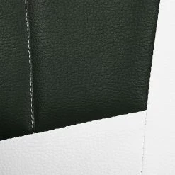 Studio Monroe Canapé Nixa (3 places) - Cuir synthétique - Blanc / Noir -Meubles de salon Soldes sofa nixa 3 sitzer kunstleder weiss schwarz 435886