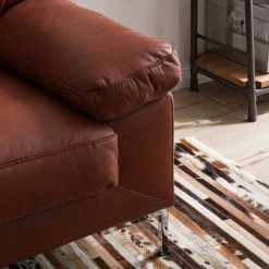 Ars manufacti Canapé Parlin (3 places) - Cognac -Meubles de salon Soldes sofa parlin 3 sitzer echtleder cognac 5092552