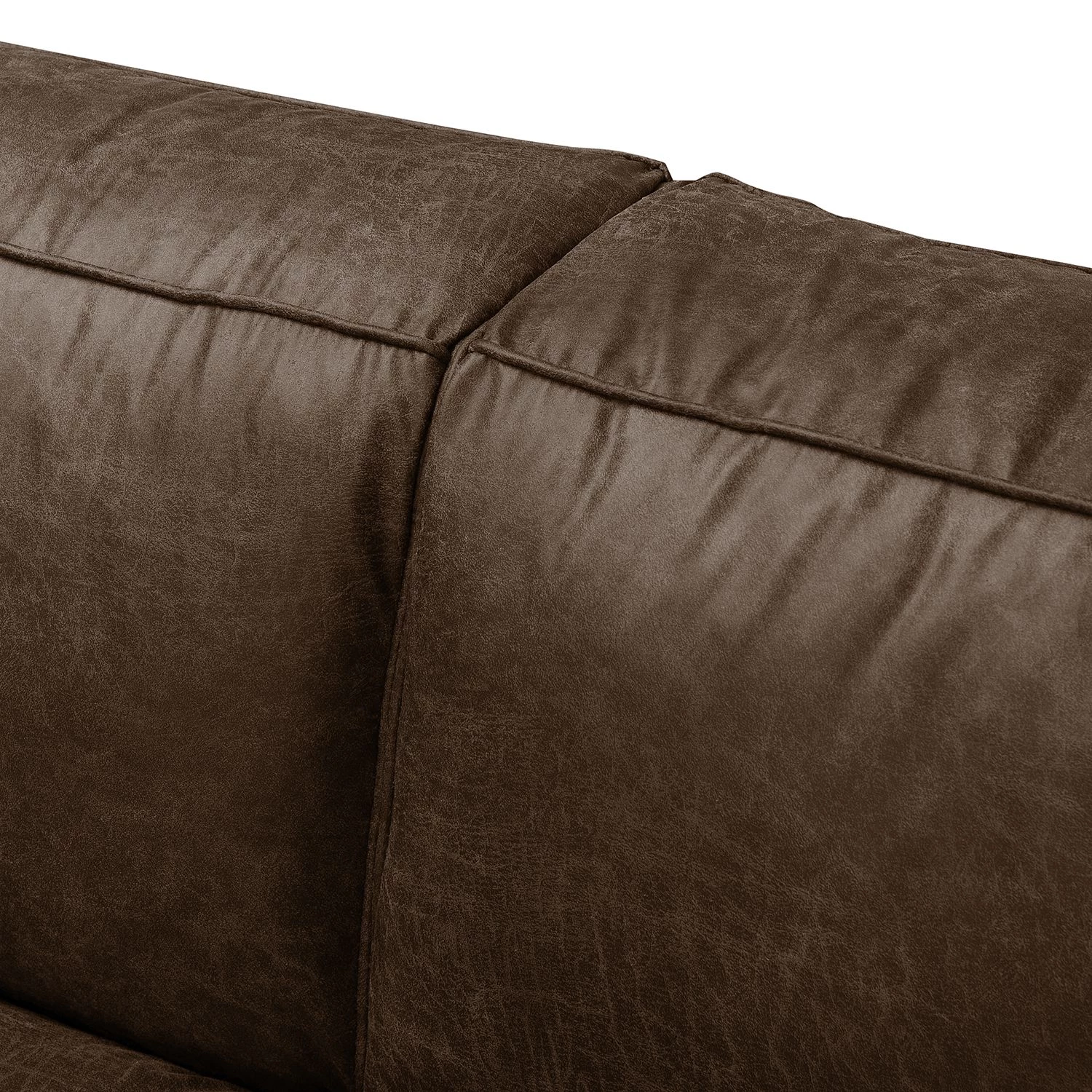 Ars manufacti Canapé Pentre (3 places) - Aspect cuir vieilli - Marron 8 Ars manufacti Canapé Pentre (3 places) - Aspect cuir vieilli - Marron – Image 6