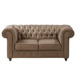Maison Belfort Canapé Pintano (2 places) - Gris congo 16 Maison Belfort Canapé Pintano (2 places) - Gris congo -Meubles de salon Soldes sofa pintano 2 sitzer antiklederoptik congo grau 4895616