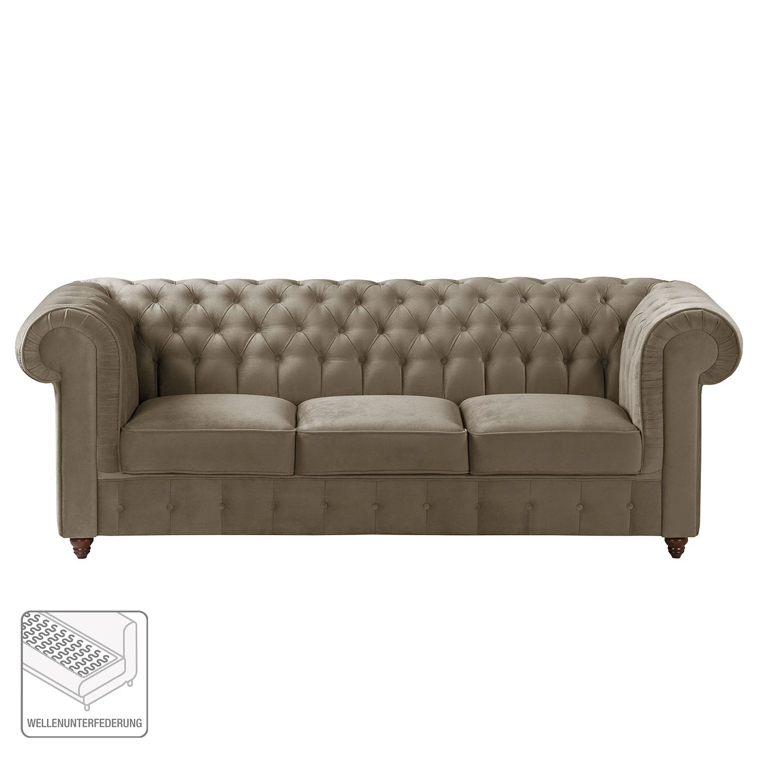 Maison Belfort Canapé Pintano (3 places) - Cappuccino 4 Maison Belfort Canapé Pintano (3 places) - Cappuccino – Image 2