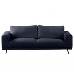 Fredriks Canapé Ramilia (3 places) - Bleu foncé -Meubles de salon Soldes sofa ramilia 3 sitzer strukturstoff dunkelblau 4882560