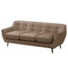 Ars manufacti Canapé Rometta (3 places) - Gris congo -Meubles de salon Soldes sofa rometta 3 sitzer antiklederlook congo grau 4925440