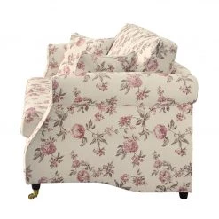 Maison Belfort Canapé Rosehearty (2 places) - Tissu - Crème / Rose -Meubles de salon Soldes sofa rosehearty 2 sitzer webstoff creme rose 4191064