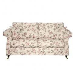 Maison Belfort Canapé Rosehearty (3 places) - Tissu - Crème / Rose -Meubles de salon Soldes sofa rosehearty 3 sitzer webstoff creme rose 4191028 1
