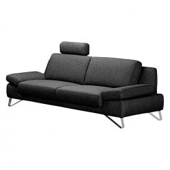 Loftscape Canapé Silvano (2,5 places) - Appui-tête réglable -Meubles de salon Soldes sofa silvano 2 5 sitzer webstoff schwarz 442423