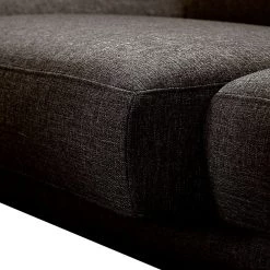 Loftscape Canapé Silvano (3 places) - Appui-tête réglable -Meubles de salon Soldes sofa silvano 3 sitzer webstoff braun schwarz 442488