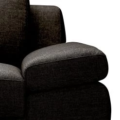Loftscape Canapé Silvano (3 places) - Appui-tête réglable -Meubles de salon Soldes sofa silvano 3 sitzer webstoff braun schwarz 442490