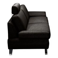 Loftscape Canapé Silvano (3 places) - Appui-tête réglable -Meubles de salon Soldes sofa silvano 3 sitzer webstoff braun schwarz 442492