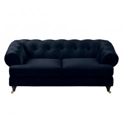 Jack & Alice Canapé Thory (2 places) - Bleu foncé -Meubles de salon Soldes sofa thory 2 sitzer samt dunkelblau 4896484