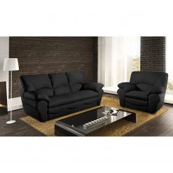 Modoform Canapé convertible Torsby - Cuir véritable Noir 21 Modoform Canapé convertible Torsby - Cuir véritable Noir -Meubles de salon Soldes sofa torsby 3 sitzer echtleder schwarz 4790120