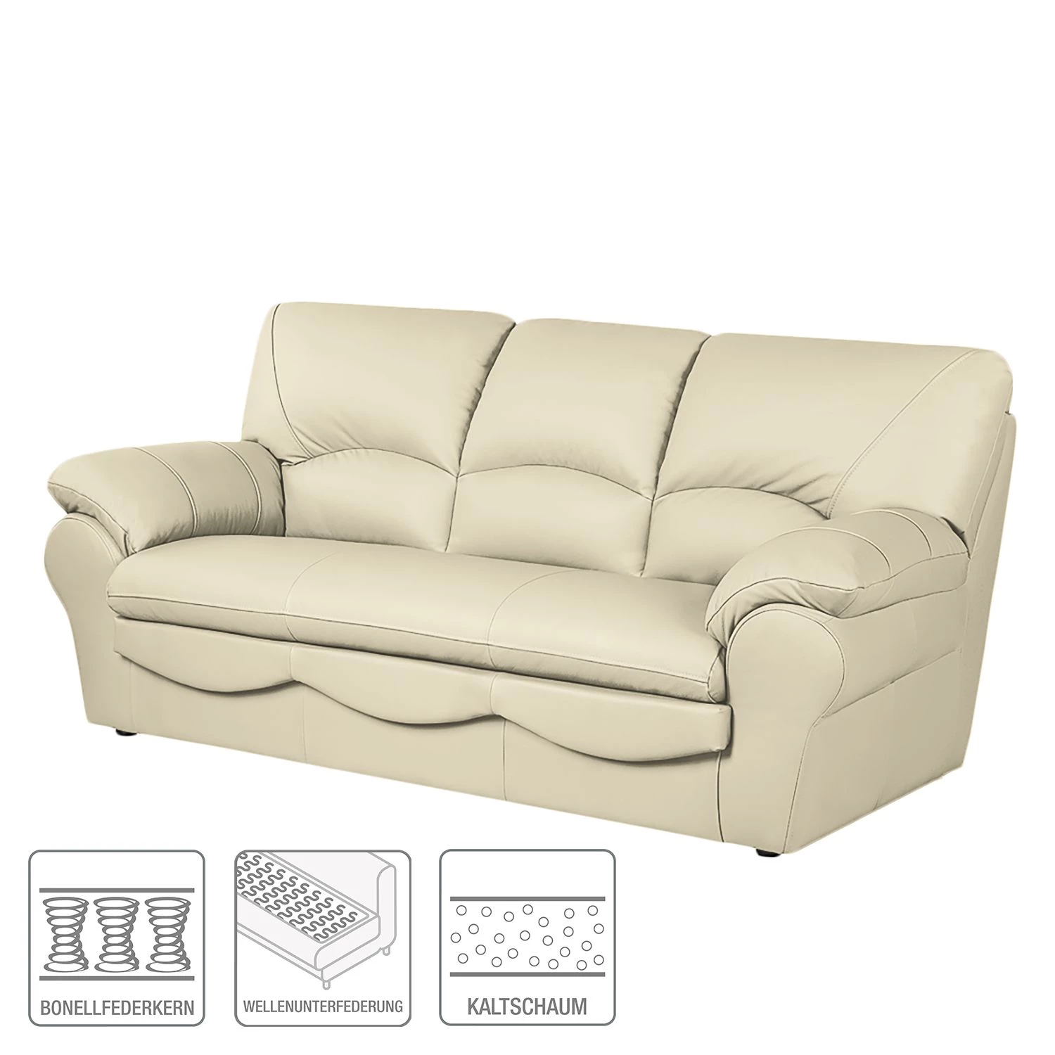 Modoform Canapé Torsby (3 places) - Imitation cuir 4 Modoform Canapé Torsby (3 places) - Imitation cuir – Image 2