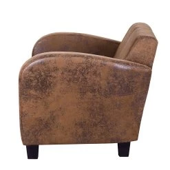 Ars manufacti Canapé Tullow (2 places) - Aspect cuir vieilli - Marron -Meubles de salon Soldes sofa tullow 2 sitzer antiklederlook braun 405031