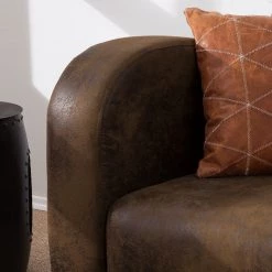 Ars manufacti Canapé Tullow (2 places) - Aspect cuir vieilli - Marron -Meubles de salon Soldes sofa tullow 3 sitzer antiklederoptik braun 4972100 1