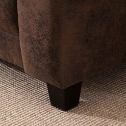 Ars manufacti Canapé Tullow (3 places) - Aspect vieux cuir marron foncé -Meubles de salon Soldes sofa tullow 3 sitzer antiklederoptik dunkelbraun 4972144