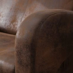 Ars manufacti Canapé Tullow (3 places) - Aspect vieux cuir marron foncé -Meubles de salon Soldes sofa tullow 3 sitzer antiklederoptik dunkelbraun 4972152 1