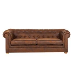 Ars manufacti Canapé Upperclas (3 places) - Microfibre marron -Meubles de salon Soldes sofa upperclass 3 sitzer microfaser braun 252899