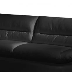 Cotta Canapé Doug (3 places) - Cuir véritable noir - Cuir Ramsa Noir -Meubles de salon Soldes sofa william 3 sitzer echtleder schwarz 343140