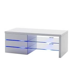 Loftscape Meuble bas TV Sola - Eclairage LED bleu -Meubles de salon Soldes sola tv lowboard mit blauer led beleuchtung 1381351
