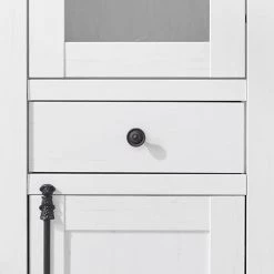 Maison Belfort Ensemble mural Geestland III - 4 éléments - Imitation pin blanc -Meubles de salon Soldes standvitrine geestland pinie weiss dekor 4535448 1