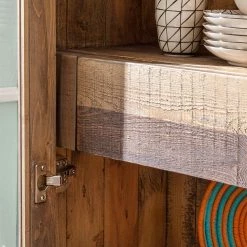 Ars manufacti Vitrine Tamati - Pin parasol massif -Meubles de salon Soldes standvitrine tamati pinie massiv 3758548