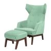 Tom Tailor Fauteuil à oreilles Cozy - Tissu - Vert menthe