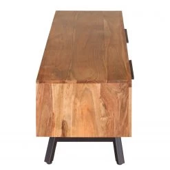 Ars manufacti Meuble TV Amla II -Acacia massif / Métal - Acacia / Anthracite -Meubles de salon Soldes tv lowboard amla ii akazie massiv metall akazie anthrazit 4738444