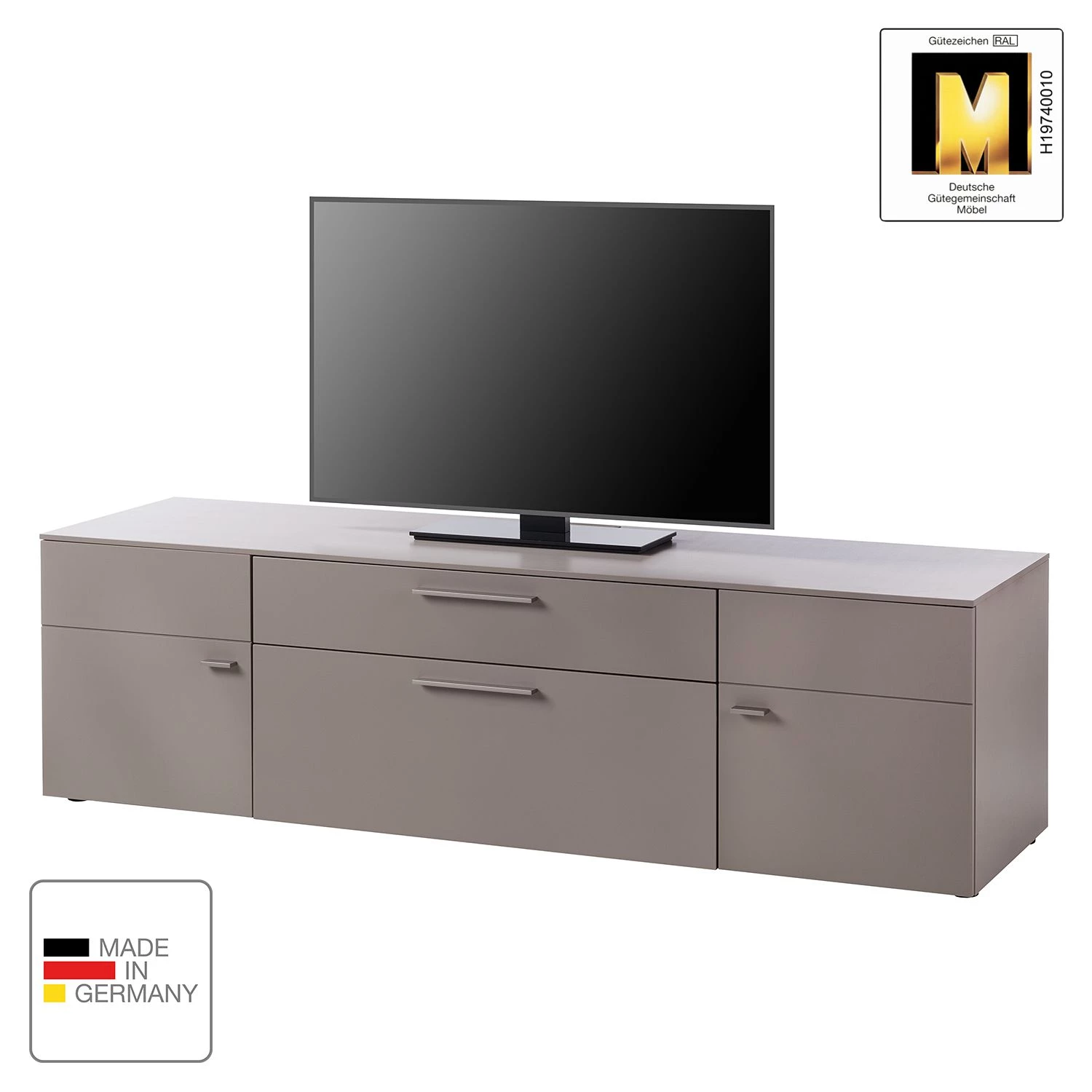GWINNER Meuble TV Anzio I - Tourbe mat 4 GWINNER Meuble TV Anzio I - Tourbe mat – Image 2