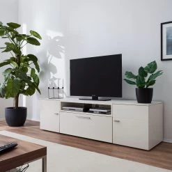 GWINNER Meuble TV Anzio II - Blanc mat 14 GWINNER Meuble TV Anzio II - Blanc mat -Meubles de salon Soldes tv lowboard anzio ii matt weiss 4627528