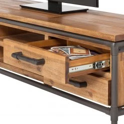 Ars manufacti Meuble TV Atelier I - Partiellement en acacia massif -Meubles de salon Soldes tv lowboard atelier i akazie teilmassiv 1832778