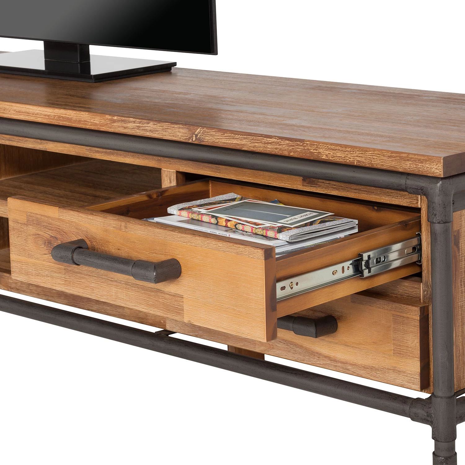 Ars manufacti Meuble TV Atelier II - Partiellement en acacia massif 9 Ars manufacti Meuble TV Atelier II - Partiellement en acacia massif – Image 7