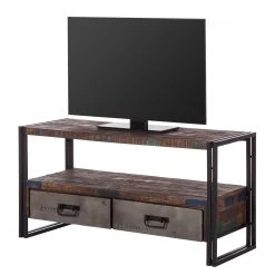 Red Living Meuble TV Factory II - Manguier massif / Métal - Marron vintage