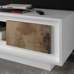 LC Spa Meuble TV Forenza - Marron clair / Blanc -Meubles de salon Soldes tv lowboard forenza 4254516