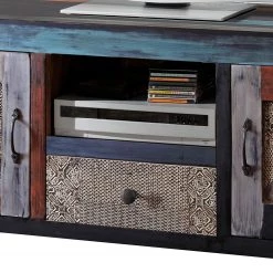 Wolf-Möbel Meuble TV Goa III - Partiellement en manguier massif - Manguier marron foncé / Bleu 22 Wolf-Möbel Meuble TV Goa III - Partiellement en manguier massif - Manguier marron foncé / Bleu -Meubles de salon Soldes tv lowboard goa iii akazie mango teilmassiv 5181092