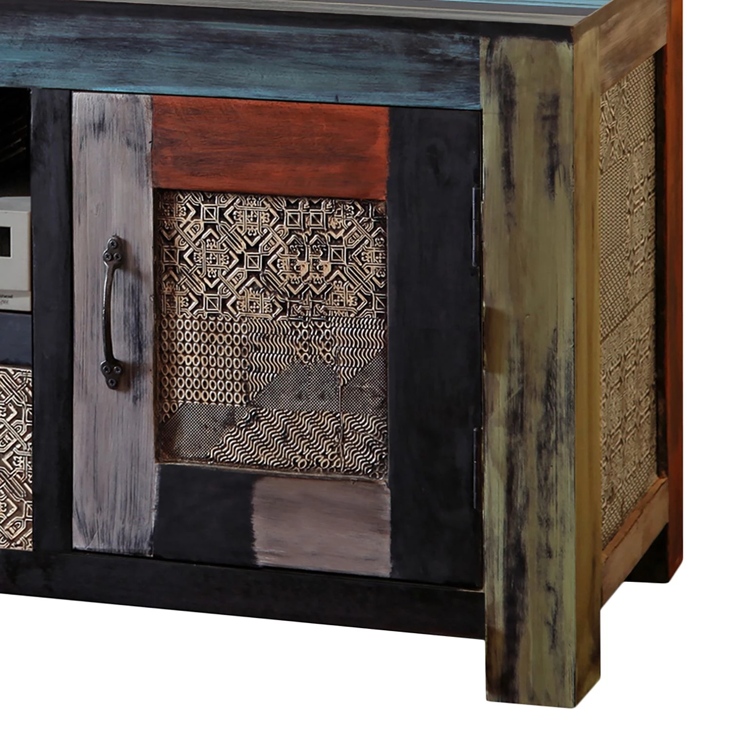 Wolf-Möbel Meuble TV Goa III - Partiellement en manguier massif - Manguier marron foncé / Bleu 13 Wolf-Möbel Meuble TV Goa III - Partiellement en manguier massif - Manguier marron foncé / Bleu – Image 11