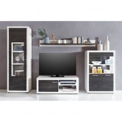 Mooved Étagère murale Piorini - Imitation pin anthracite / Blanc 7 Mooved Étagère murale Piorini - Imitation pin anthracite / Blanc -Meubles de salon Soldes tv lowboard maruto i inkl beleuchtung kiefer dunkel dekor weiss 4932660