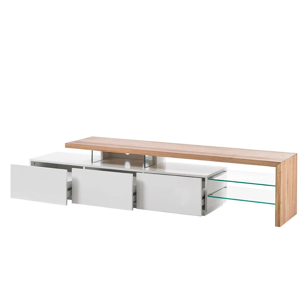 Fredriks Meuble TV Molios - Blanc mat / Béton - Blanc / Chêne 13 Fredriks Meuble TV Molios - Blanc mat / Béton - Blanc / Chêne – Image 11