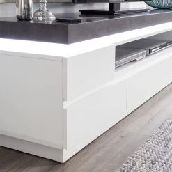 Fredriks Meuble TV Namona II - Éclairage inclus - Imitation béton / Blanc 23 Fredriks Meuble TV Namona II - Éclairage inclus - Imitation béton / Blanc -Meubles de salon Soldes tv lowboard namona ii inkl beleuchtung weiss anthrazit weiss anthrazit 4033548