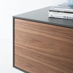 Studio Copenhagen Meuble TV Payara - Noyer / Anthracite -Meubles de salon Soldes tv lowboard payara walnuss schwarz 4372780