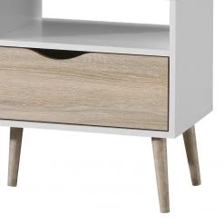 Mørteens Meuble TV Sunndal III - Partiellement en caoutchouc massif 13 Mørteens Meuble TV Sunndal III - Partiellement en caoutchouc massif -Meubles de salon Soldes tv lowboard sunndal iii gummibaum teilmassiv weiss eiche dekor 4753860