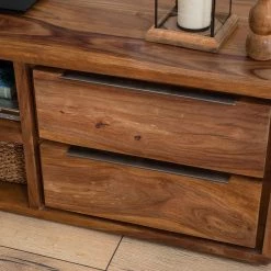 Ars Natura Meuble TV Trangle I - Sheesham massif - Sheesham clair -Meubles de salon Soldes tv lowboard trangle i sheesham massiv sheesham hell 5009704