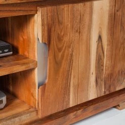 Wolf-Möbel Meuble TV Vision I - Acacia massif -Meubles de salon Soldes tv lowboard vision i akazie massiv 4024532