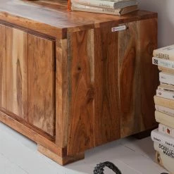 Wolf-Möbel Meuble TV Vision I - Acacia massif -Meubles de salon Soldes tv lowboard vision i akazie massiv 4024536