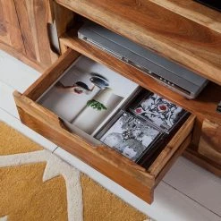 Wolf-Möbel Meuble TV Vision II - Acacia massif -Meubles de salon Soldes tv lowboard vision ii akazie massiv 4024624