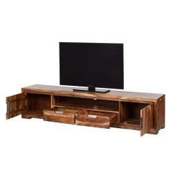 Wolf-Möbel Meuble TV Vision II - Acacia massif -Meubles de salon Soldes tv lowboard vision ii akazie massiv 4024644