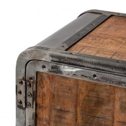 Ars manufacti Meuble TV Wharton I - Partiellement en acacia massif / Acier -Meubles de salon Soldes tv lowboard wharton i mango teilmassiv stahl 5212428